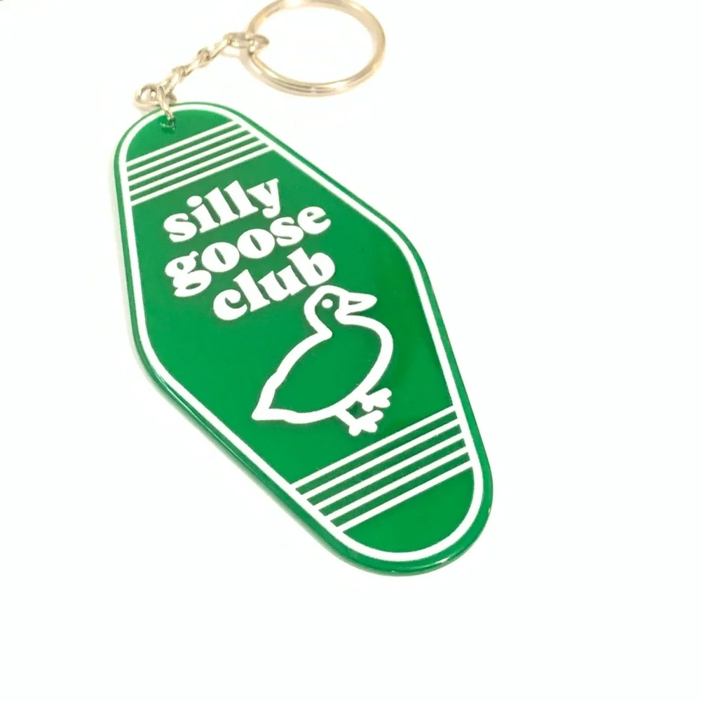 New Green Silly Goose Club Keychain